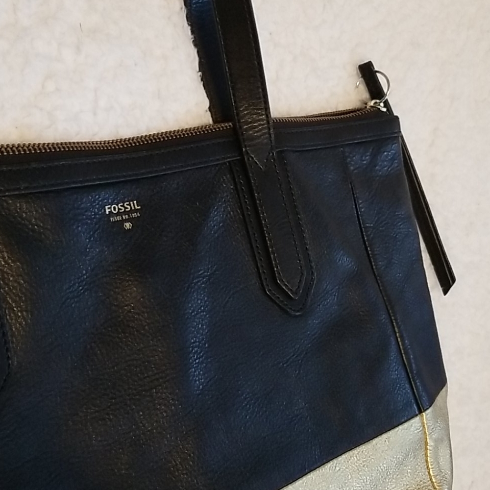 FOSSIL Sydney Metallic Shopper NWT - Picture 3 of 11